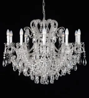 10 Light Bohemian Crystal Glass Chandelier