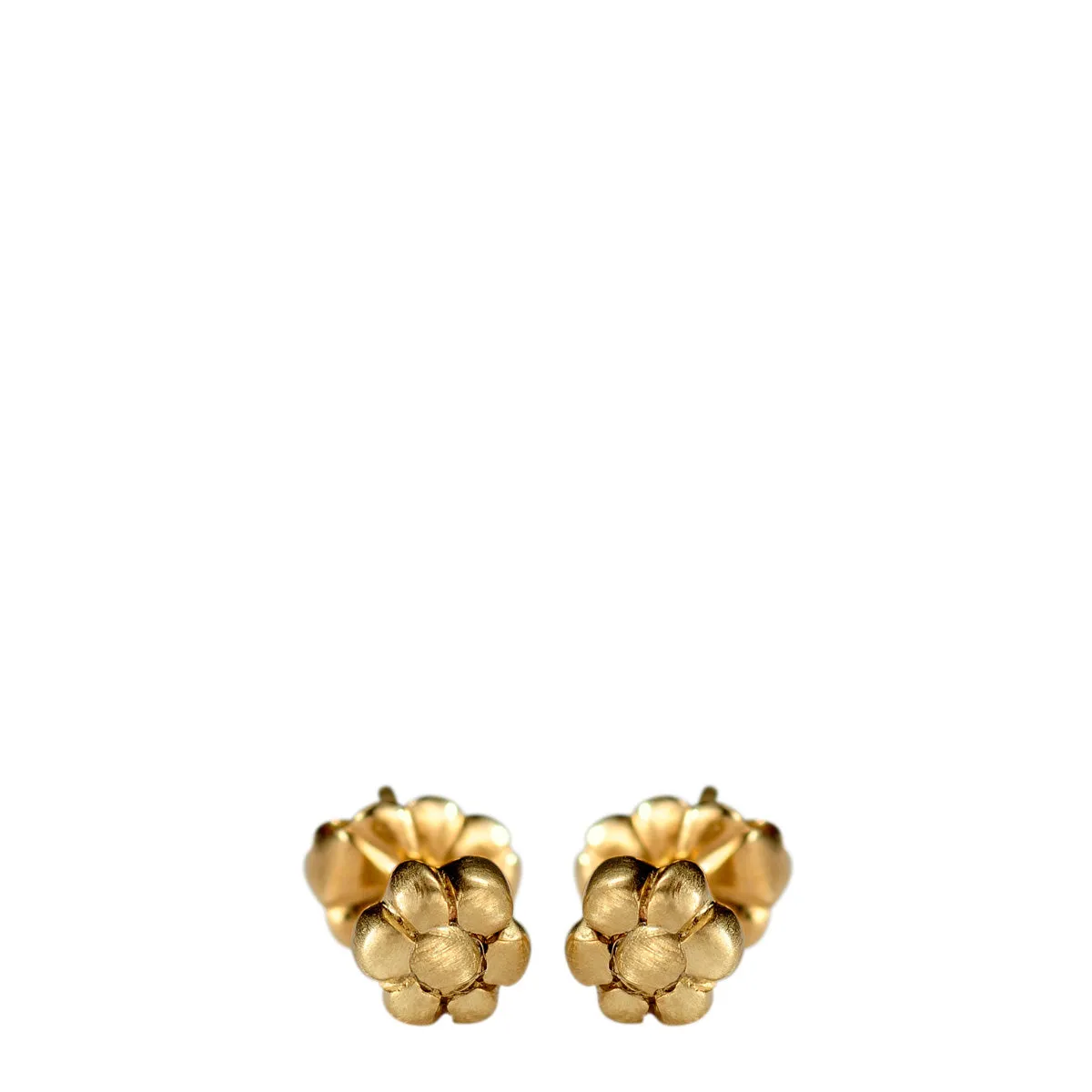 10K Gold Tiny Flower Stud Earrings