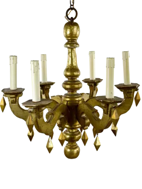 18th Century Italian chandelier - gold finish