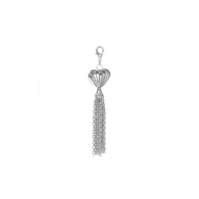 2 Pcs Tibetan Silver HEART TASSEL 102mm x 22mm Charms Pendants, Lead & Nickel Free Metal Charms Pendants Beads