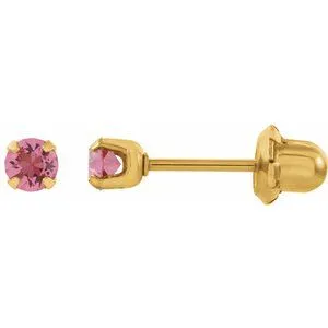 24K Gold-Plated Stainless Steel Imitation Blue Sapphire Inverness® Piercing Earrings