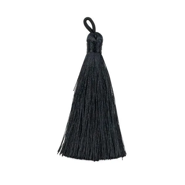 3" Polyester Silky Thread -  Black (1 Piece)