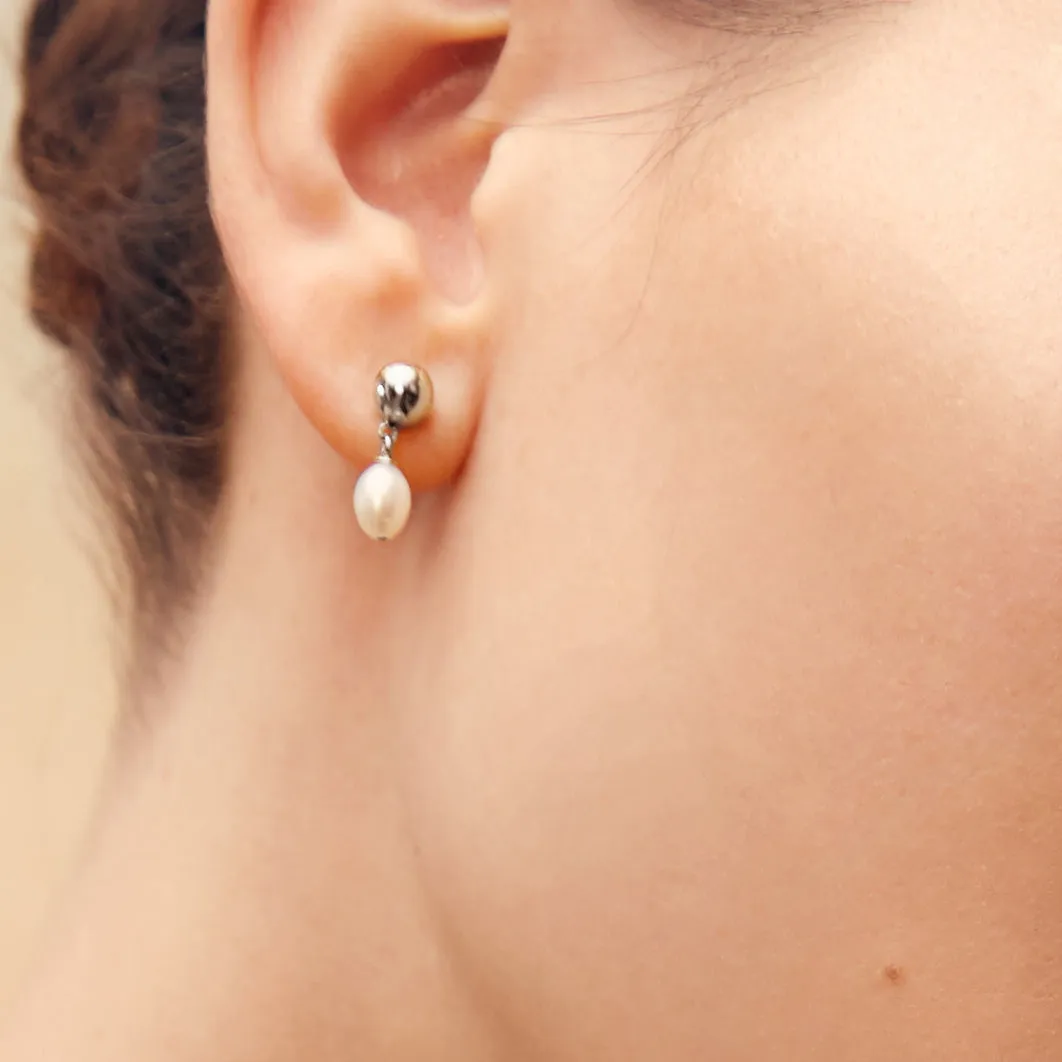 Alouet Pearl Studs - Silver