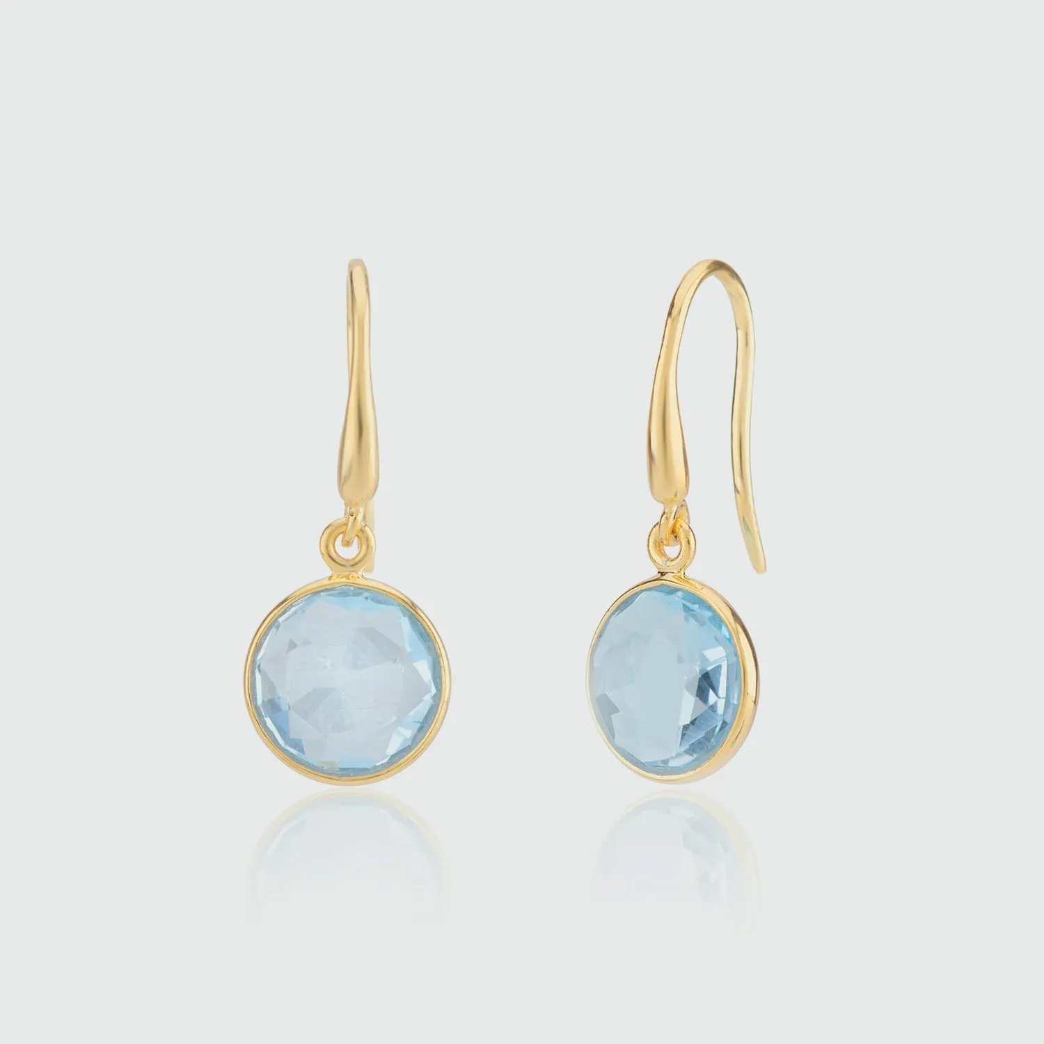 Antibes Blue Topaz & Gold Vermeil Earrings