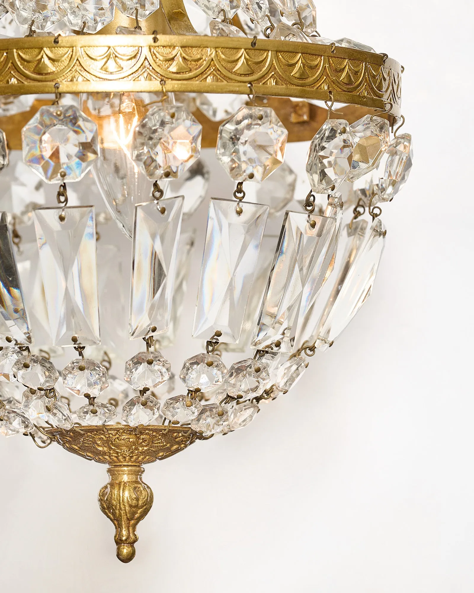 Antique French Crystal Chandelier