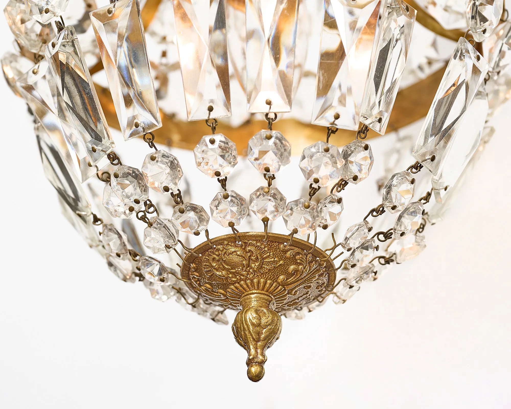 Antique French Crystal Chandelier