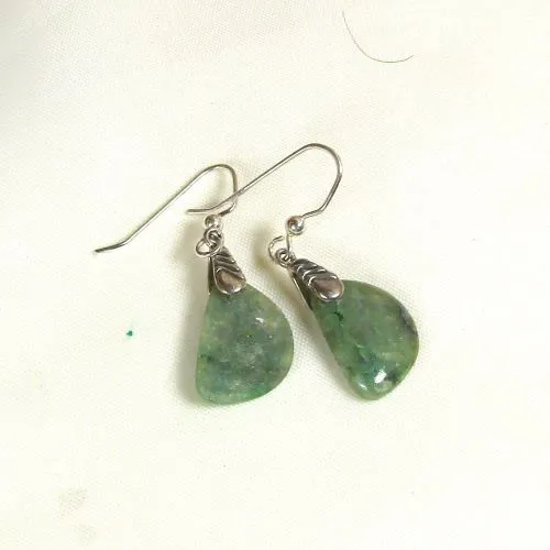 Aqua Gemstone Drop Earrings