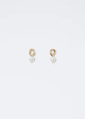 Baby Pearl Link Earrings