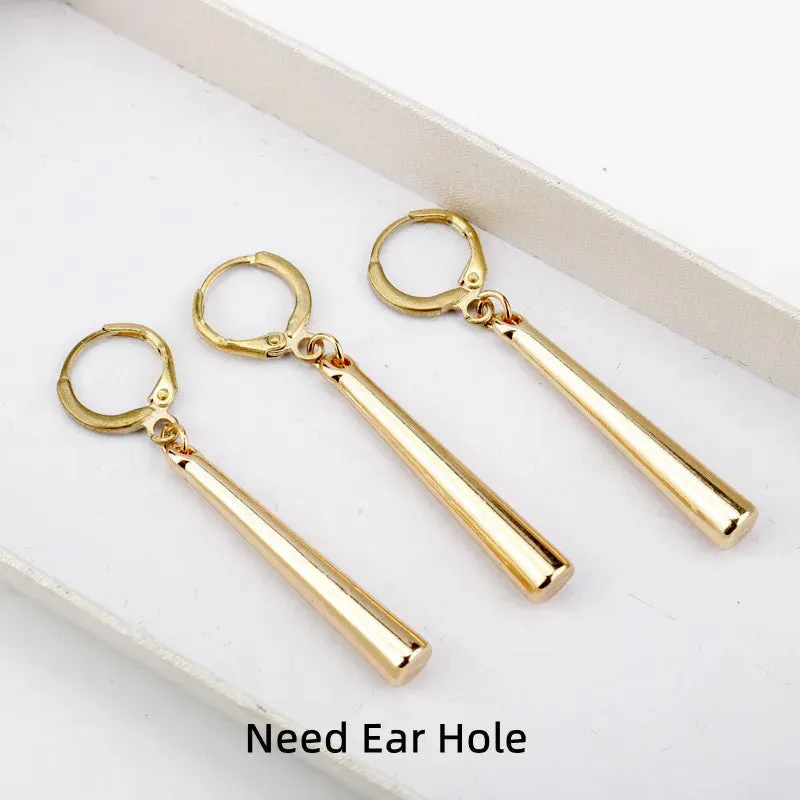 Charmsmic 3Pcs/Set Anime Zoro Earrings Ear Clips Gold Color Small Geometric Non-pierced Jewelry Hot Sell Wholesale