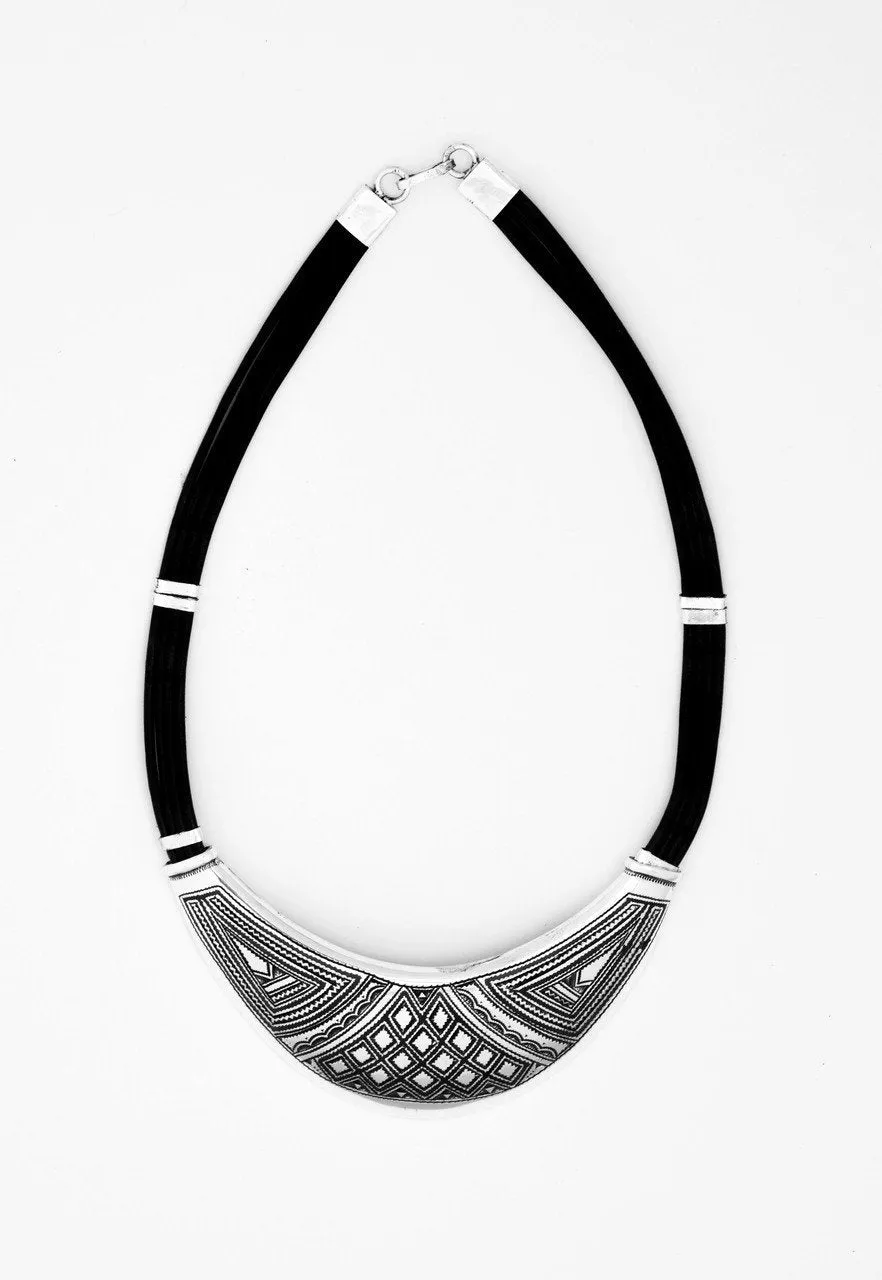 Crescent Collar with Triangular Motif