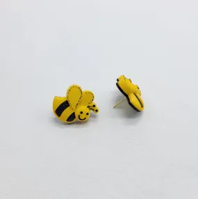 Cute as a Button Bee Stud Earrings