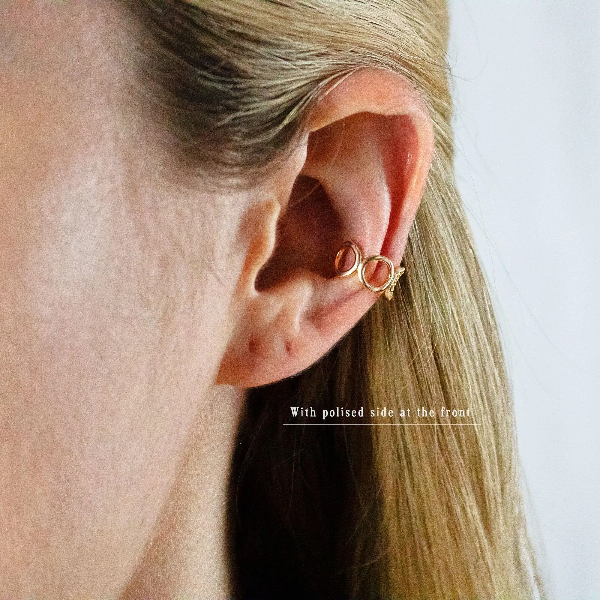 CZ Link Ear Cuff, Earring No Piercing is Needed, Gold, Silver SHEMISLI SF018