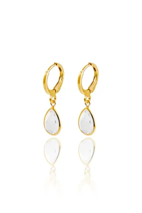 CZ Teardrop Dangle Earrings (K102)