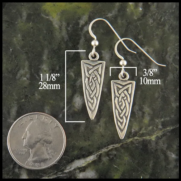 Dagger Earrings in Silver