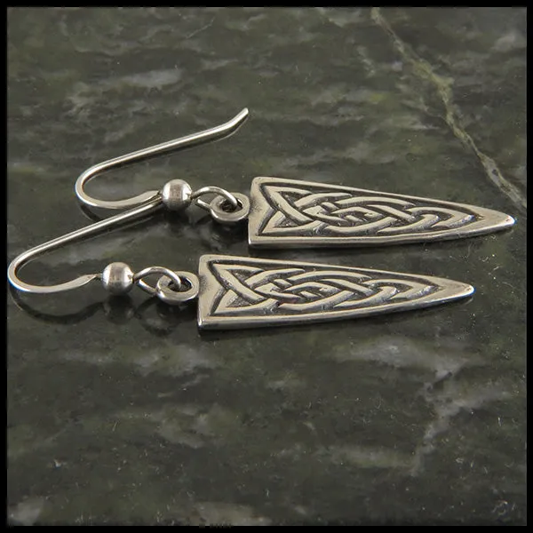 Dagger Earrings in Silver