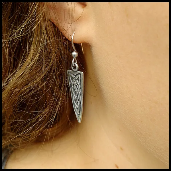 Dagger Earrings in Silver