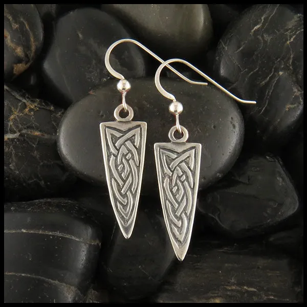 Dagger Earrings in Silver