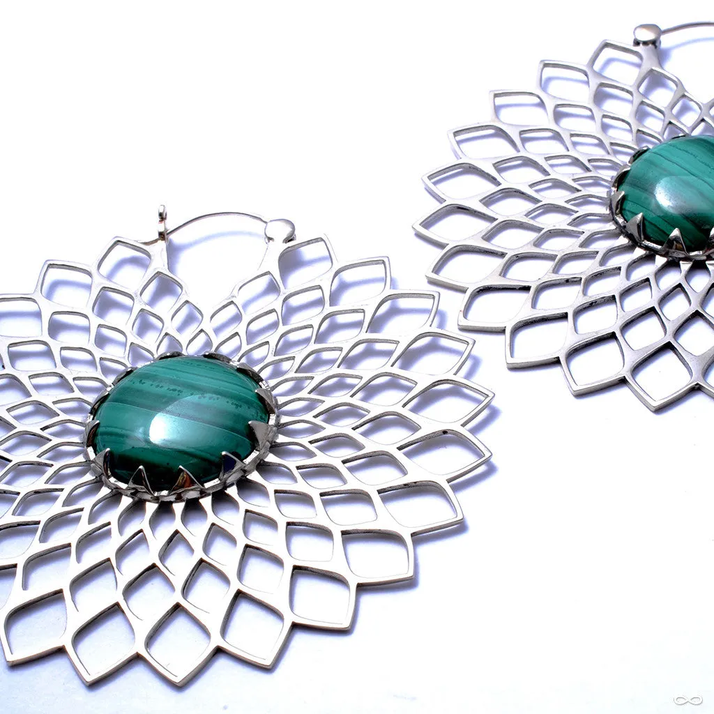 Dahlia Earrings with Stone from Tawapa