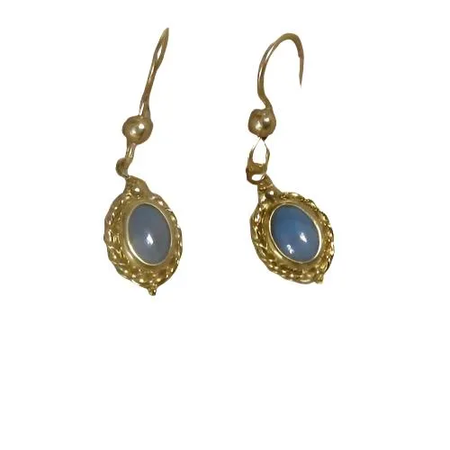 Delicate Blue Gemstone Earrings