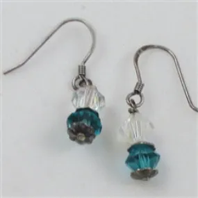 Delicate Turquoise Crystal Earrings