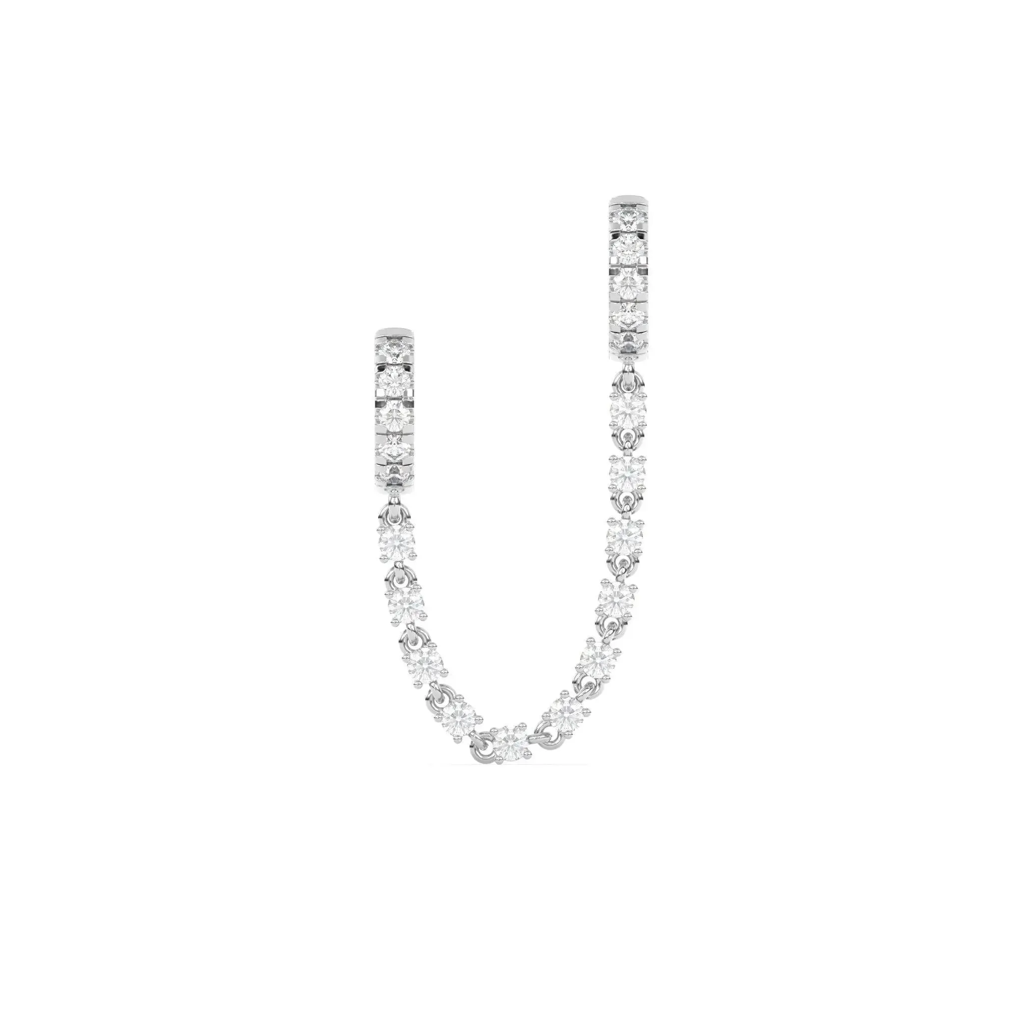 Diamond Huggie Ear Chain