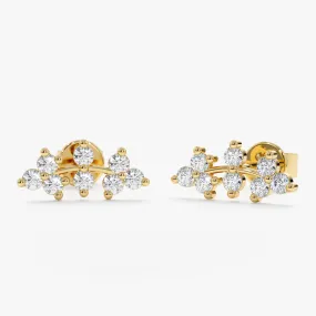 Diamond Vine Ear Climbers Studs, Everleigh