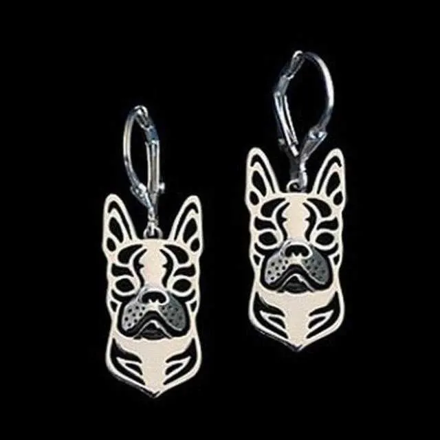 Dog Earrings - Boston Terrier