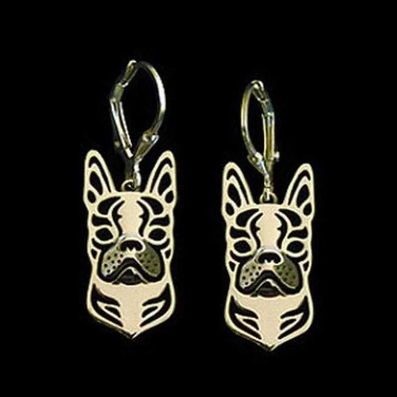 Dog Earrings - Boston Terrier