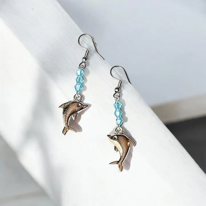 Dolphin Crystal Earrings