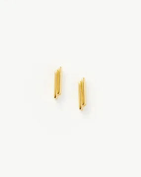 Double Bar Stud Earrings