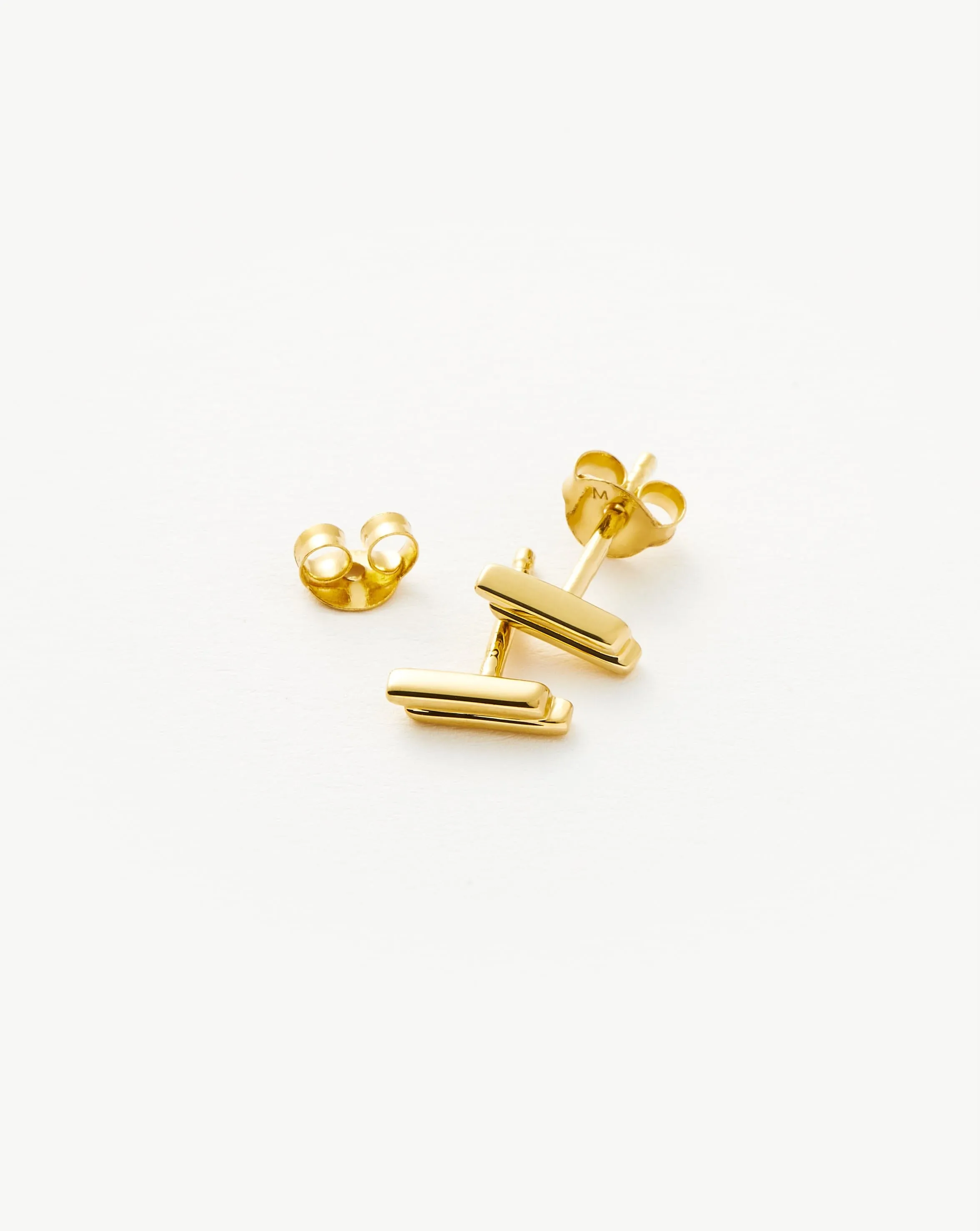 Double Bar Stud Earrings