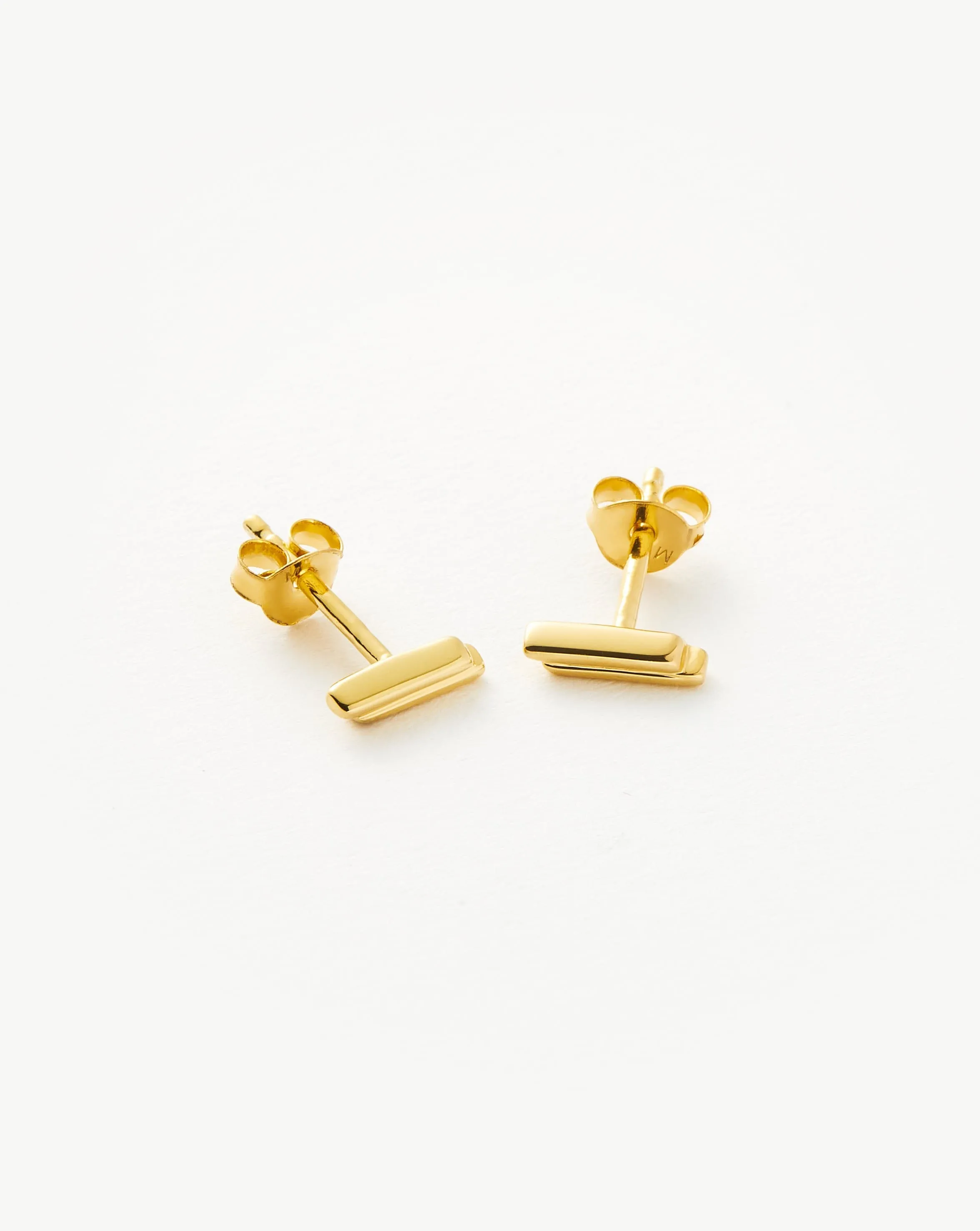 Double Bar Stud Earrings