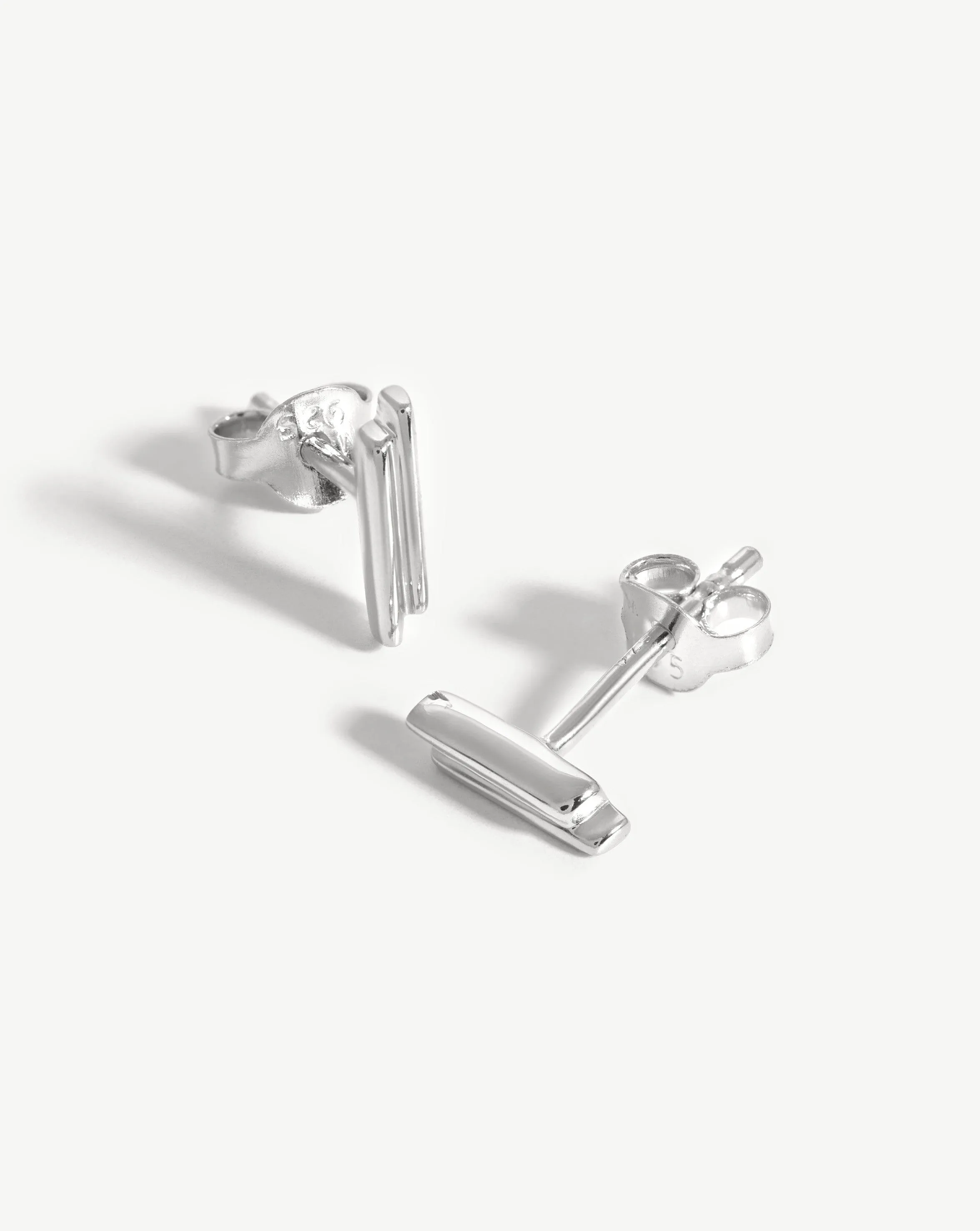 Double Bar Stud Earrings