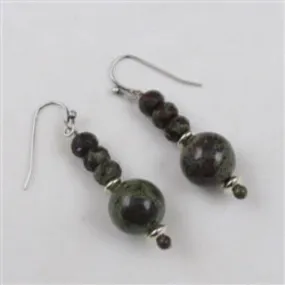 Dragons Blood Jasper Gemstone Earrings