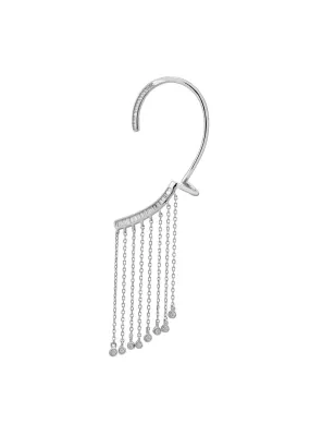 Dubai Tassel Ear Climber Right Silver