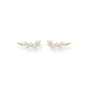 Ear Climber White Stones