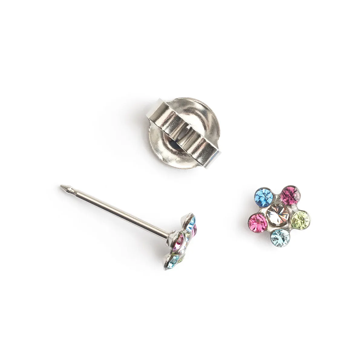 Ear Piercing Rainbow Daisy Stainless Steel Self Piercer