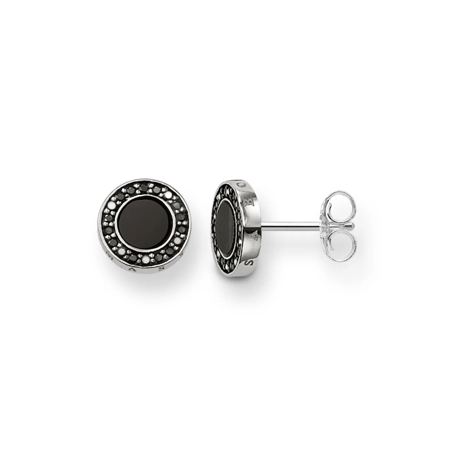 Ear Studs "Classic Pavé Black"