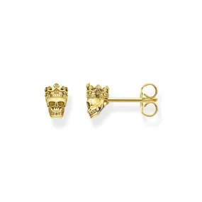 Ear Studs Skull Gold