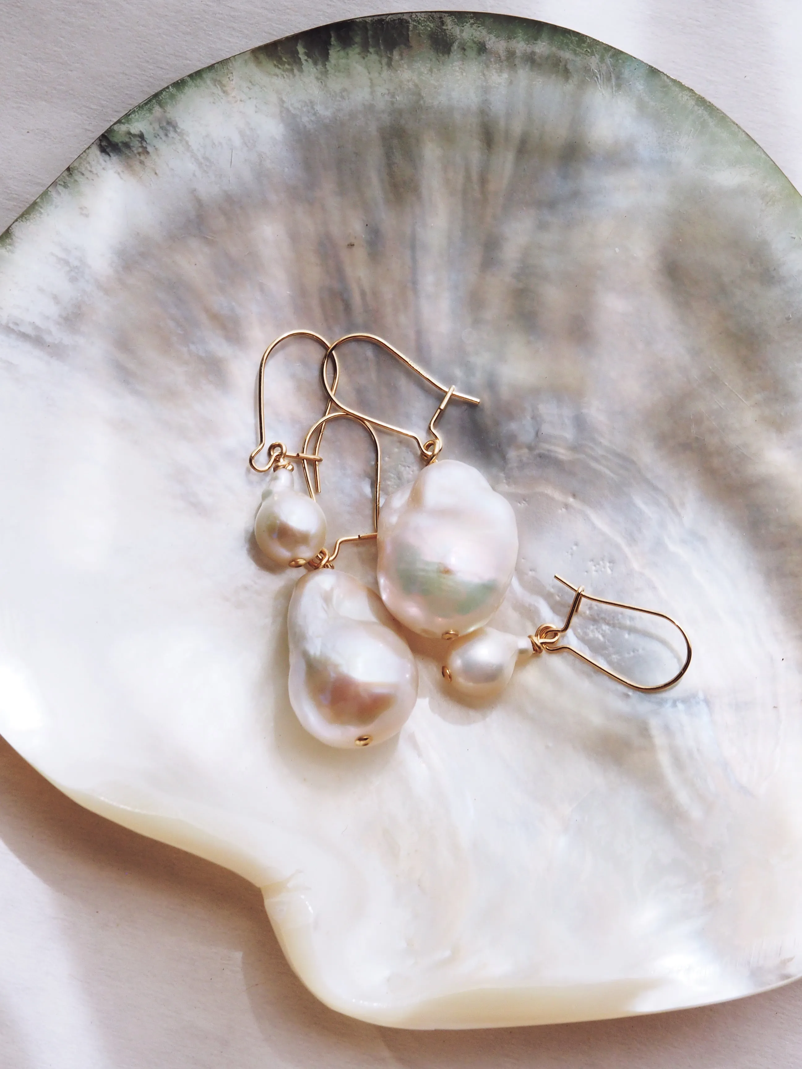 Flameball Pearl Drop Earrings - Kiele