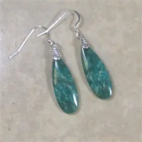 Gemstone Teardrop Drop Earrings in  Amazonite Aqua Gemstone