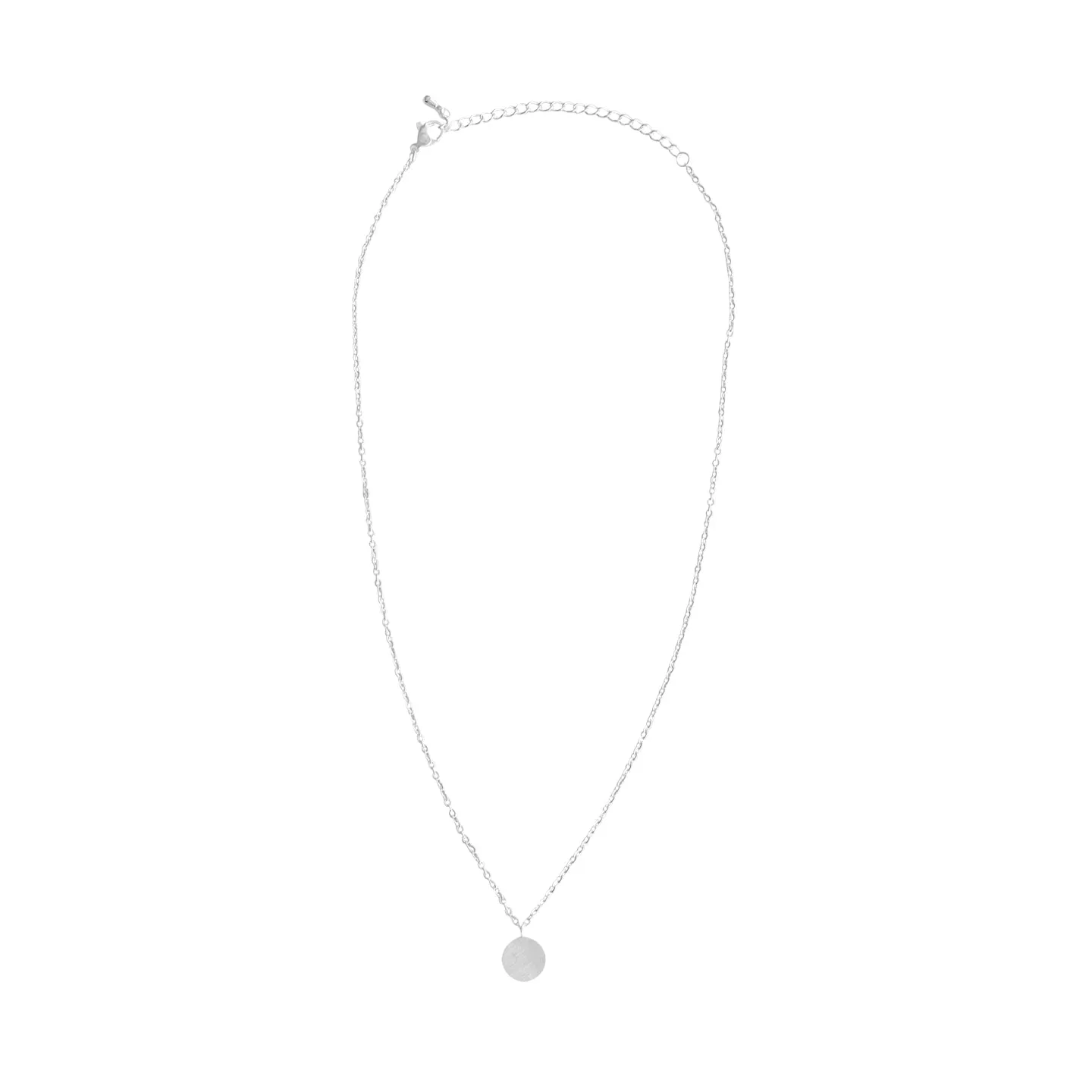 *Geometric Round Necklace, Silver