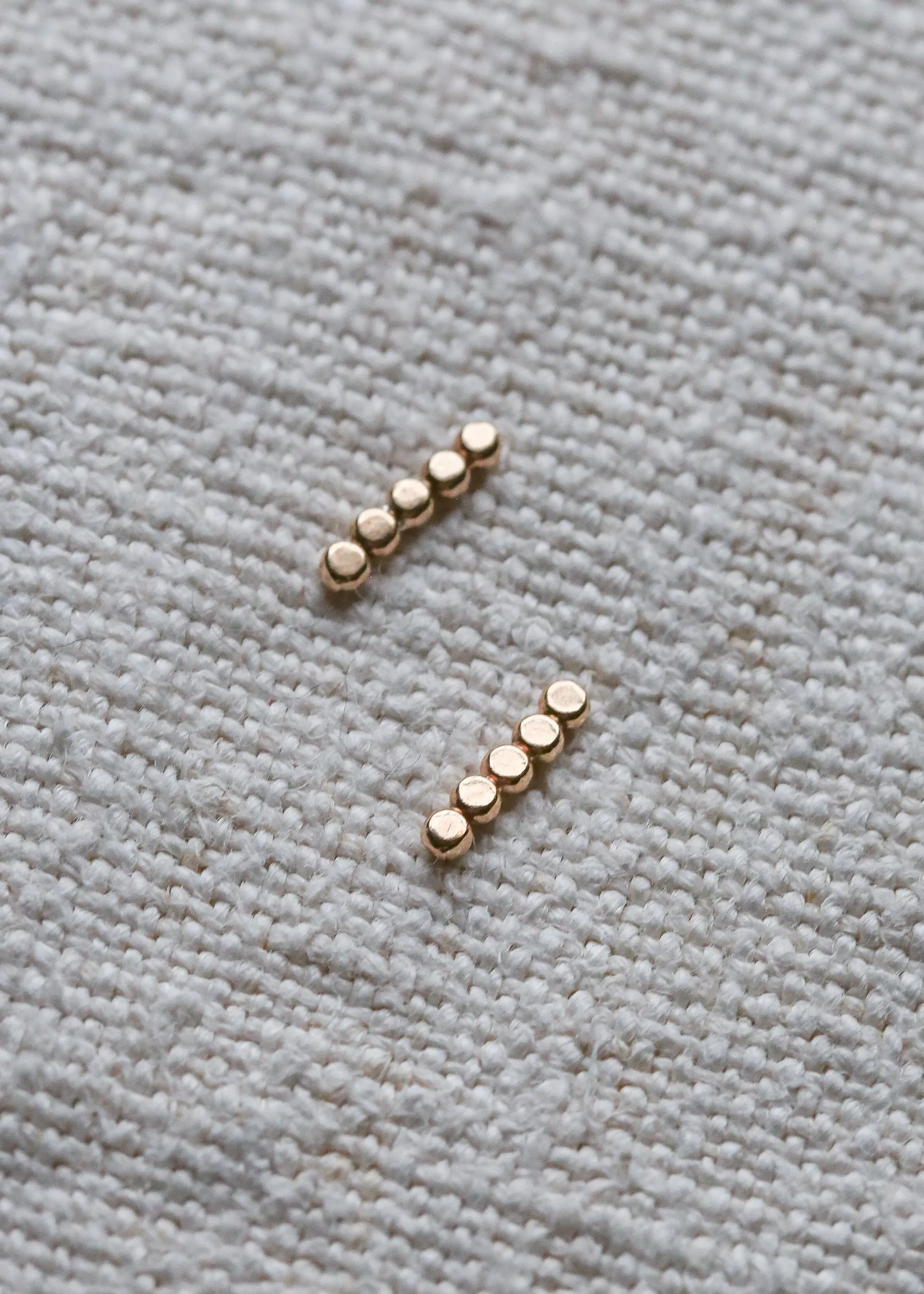 Gold Bobble Stud Earrings