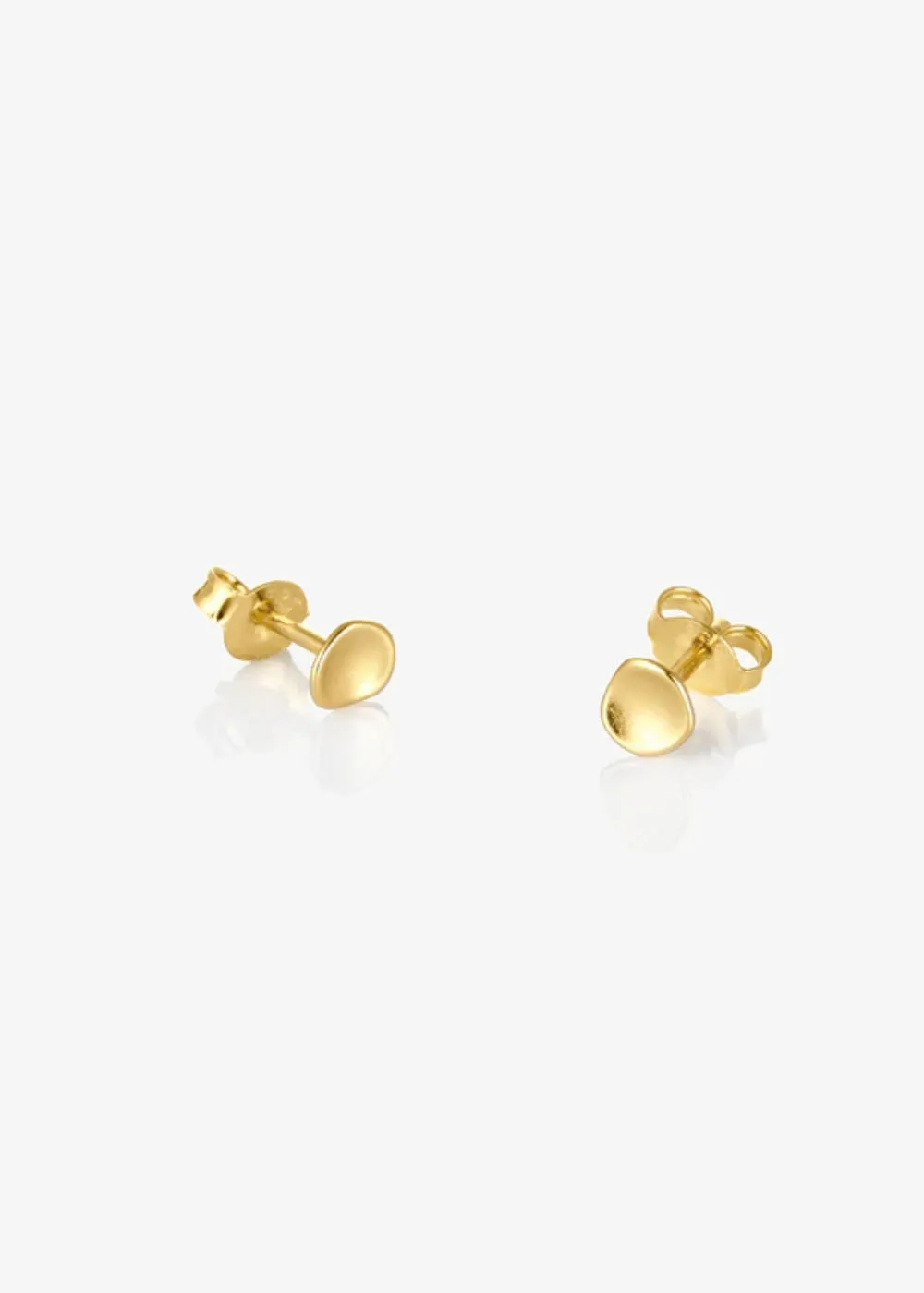 Gold Pebble Stud Earrings