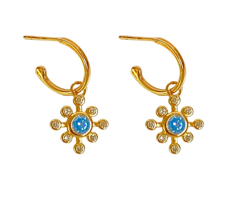 Gold Sister Ecco Beach Earring Blue