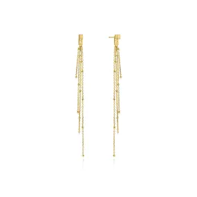 Gold Tassel Drop Ear Jackets