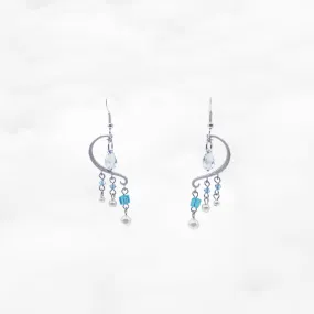 Heavenly Elegance Silver Blue Earrings