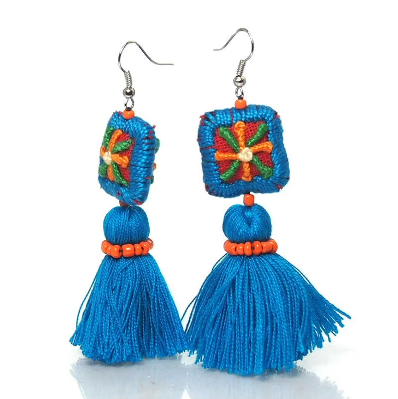 Hill Tribe Crocheted Earrings, B