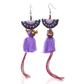 Hill Tribe Crocheted Earrings, D