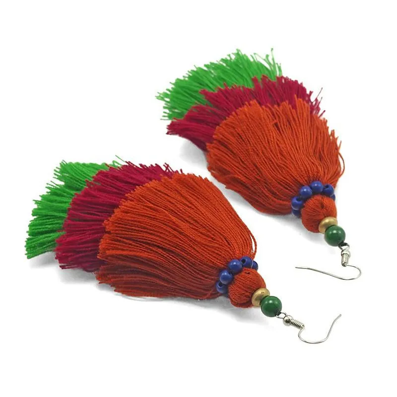 Hilltribe Chrocheted Earrings, AE